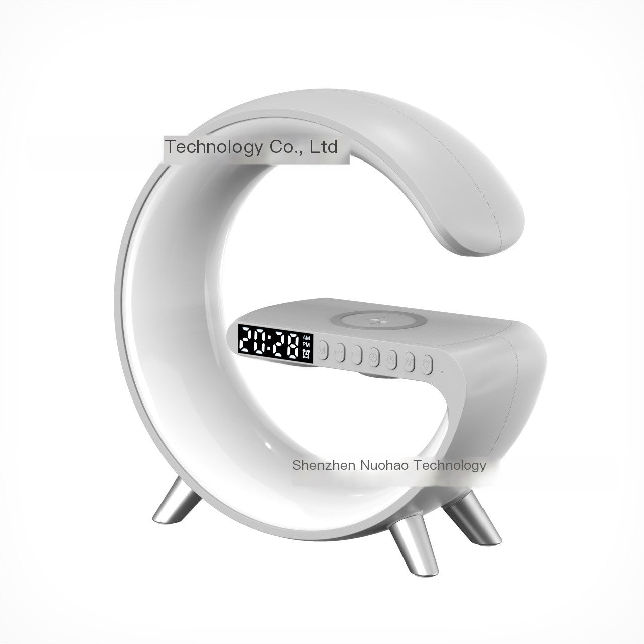 Wireless Bluetooth Speaker with Ambient Light and Clock